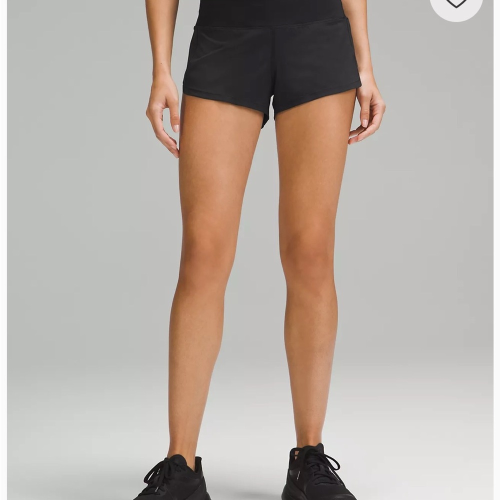 Black Lululemon Speed-Up Shorts